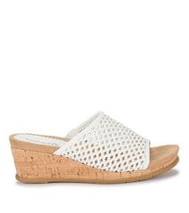 Baretraps Flossey Wedge Slide Sandal White