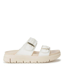 Baretraps Haliah Slide Sandal White Leather