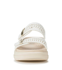 Baretraps Haliah Slide Sandal White Leather