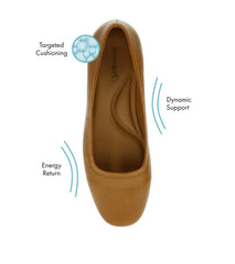 Baretraps Covette Wedge Slip On Dark Cognac