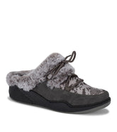 Baretraps Landon Clog Slipper Dark Grey Zebra