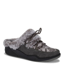 Baretraps Landon Clog Slipper Dark Grey Zebra