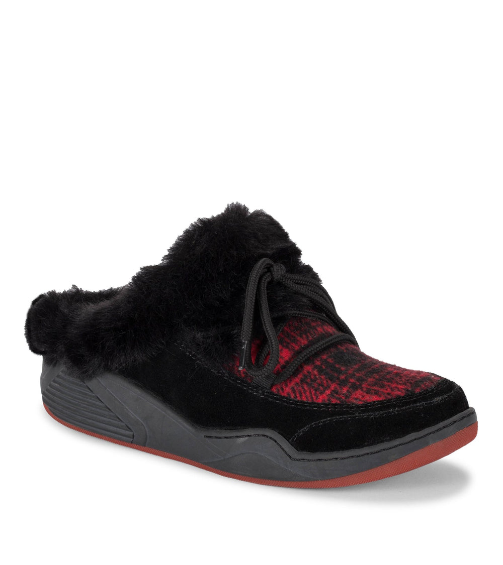 Baretraps Landon Clog Slipper Black/Red