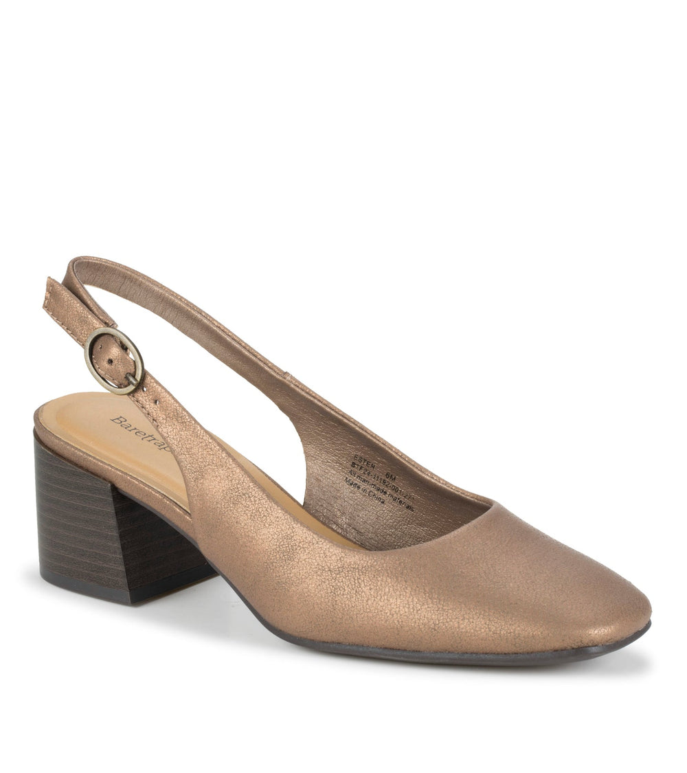 Baretraps Ester Block Heel Slingback Pump Bronze