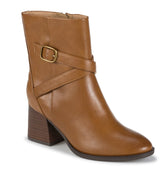Baretraps Dorma Block Heel Midi Boot Dark Cognac