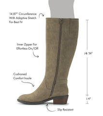 Baretraps Nena Wide Calf Riding Boot Truffle