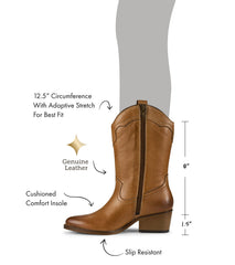 Baretraps Nita Western Boot Cognac Leather