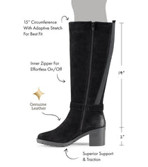 Baretraps Della Tall Boot Black Suede
