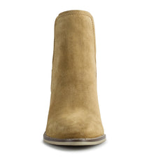 Baretraps Nanny Block Heel Bootie Cognac Suede