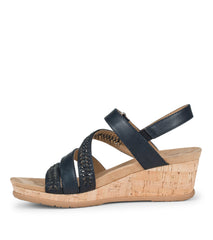 Baretraps Facie Wedge Sandal Navy