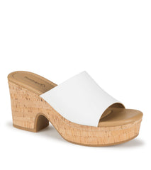 Baretraps Teah Wedge Slide Sandal White
