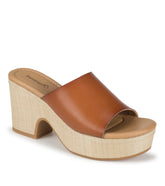Baretraps Teah Wedge Slide Sandal Dark Caramel