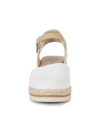 Baretraps Alycia Closed Toe Wedge Sandal White