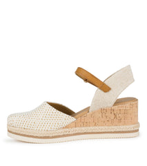 Baretraps Alycia Closed Toe Wedge Sandal Gold