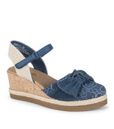 Baretraps Arabelle Closed Toe Wedge Sandal Denim