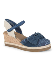 Baretraps Arabelle Closed Toe Wedge Sandal Denim