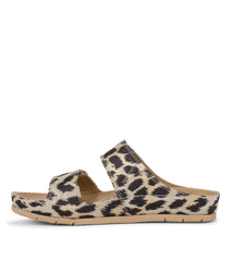 Baretraps Wisteria Slide Sandal Natural Multi Leopard