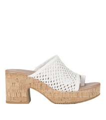 Baretraps Michaela Block Heel Sandal White