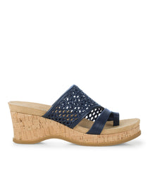 Baretraps Cherish Wedge Sandal Navy Blue