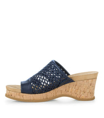Baretraps Cherish Wedge Sandal Navy Blue