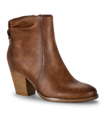 Baretraps Charee Block Heel Bootie Brush Brown
