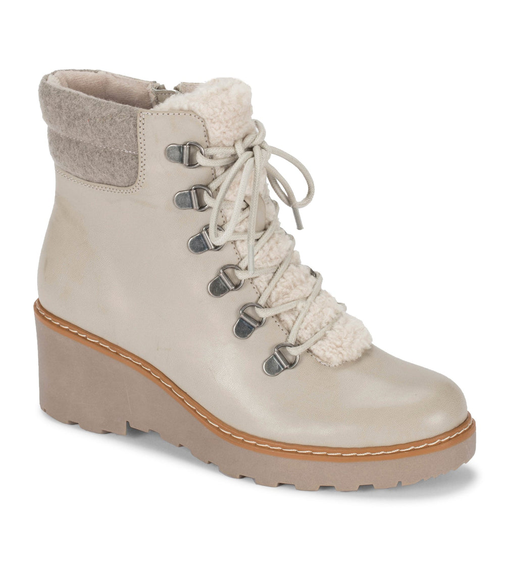 Baretraps Nasha Lace Up Wedge Bootie Taupe