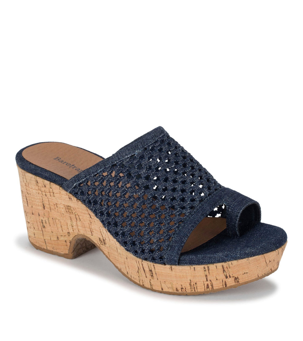 Baretraps Bethie Wedge Sandal Dark Denim
