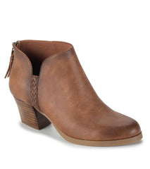 Baretraps Lauryn Block Heel Ankle Bootie Walnut