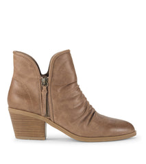 Baretraps Serenity Block Heel Bootie Taupe Microfiber