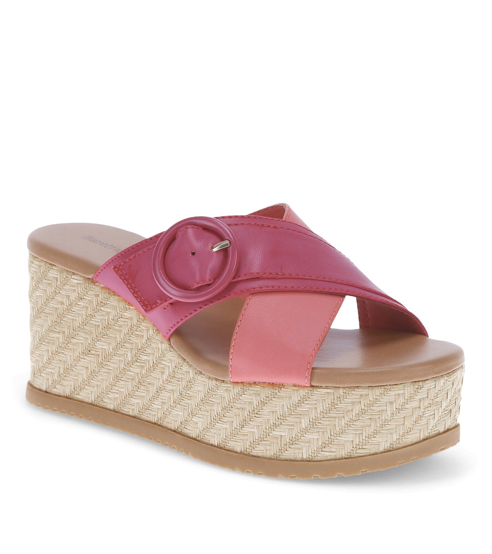 Baretraps Sydney Wedge Sandal Pink Punch