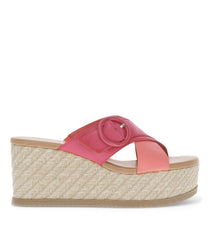 Baretraps Sydney Wedge Sandal Pink Punch