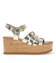 Baretraps Savannah Wedge Sandal Light Gold