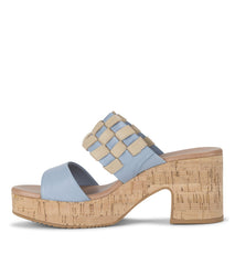 Baretraps Mavis Block Heel Slide Sandal Island Blue