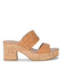 Baretraps Mavis Block Heel Slide Sandal Dune