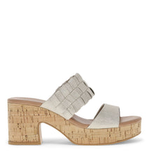 Baretraps Mavis Block Heel Slide Sandal Champagne