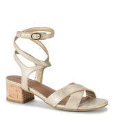 Baretraps Vivian Block Heel Sandal Light Gold
