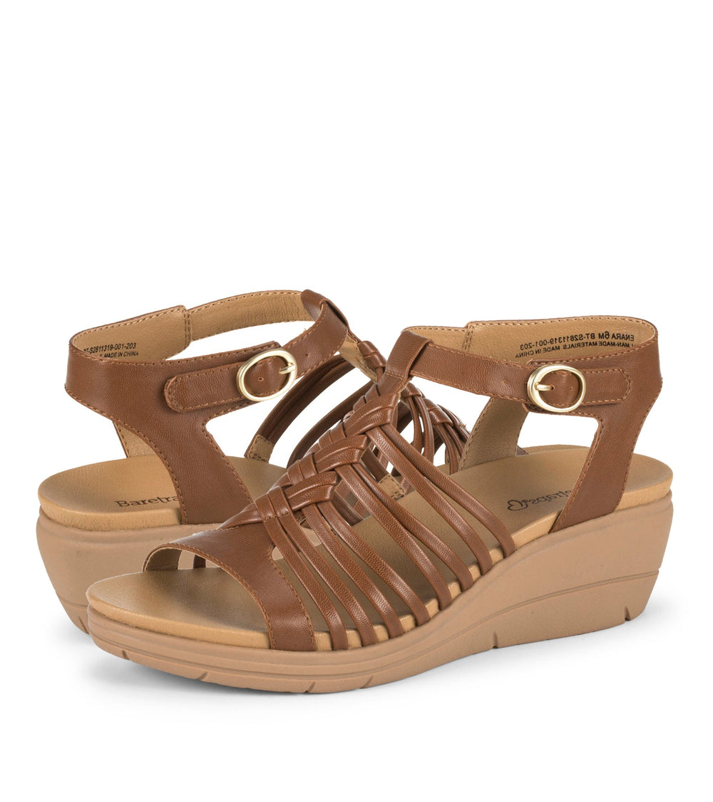 Baretraps Enara Wedge Sandal Dark Beechnut