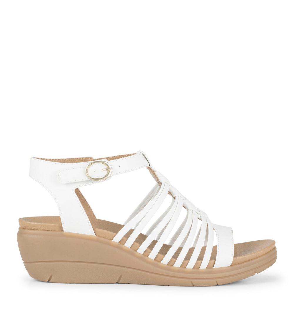 Baretraps Enara Wedge Sandal White