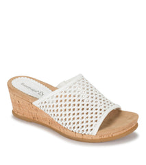 Baretraps Flossey Wedge Slide Sandal White