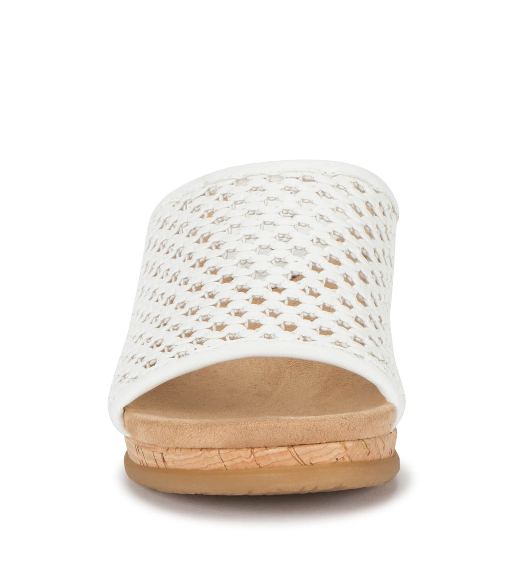 Baretraps Flossey Wedge Slide Sandal White