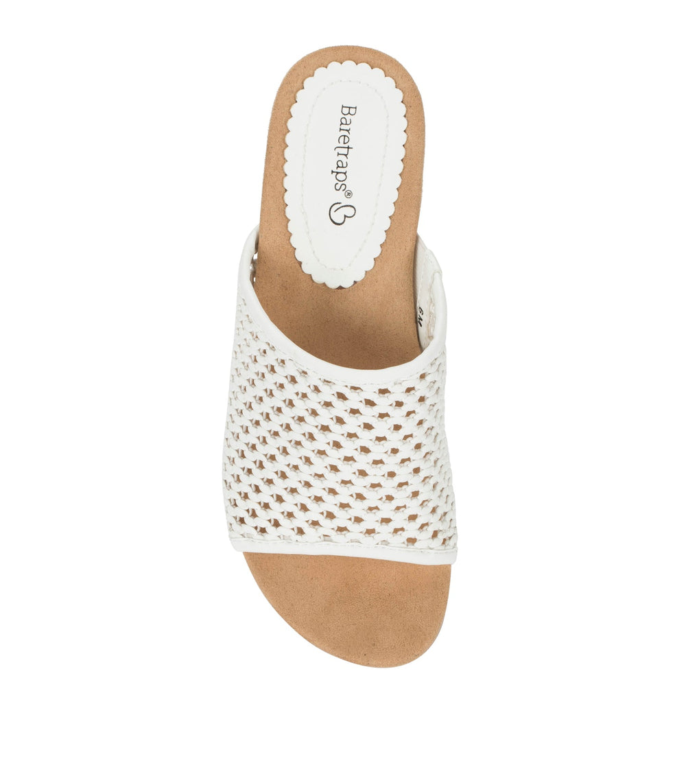 Baretraps Flossey Wedge Slide Sandal White