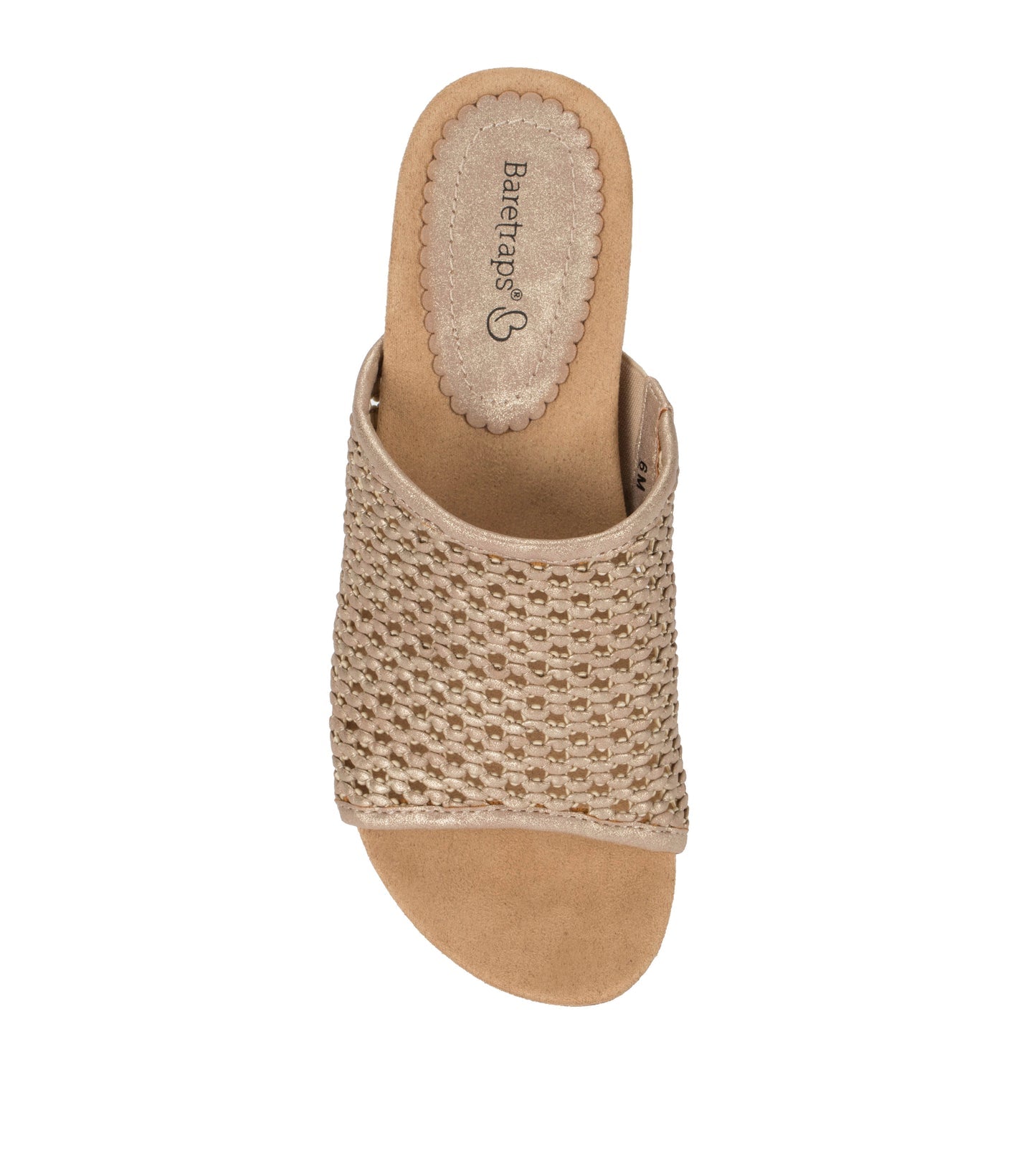 Baretraps Flossey Wedge Slide Sandal Soft Gold