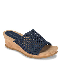 Baretraps Flossey Wedge Slide Sandal Dark Denim