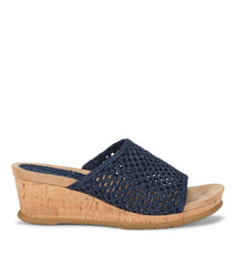 Baretraps Flossey Wedge Slide Sandal Dark Denim