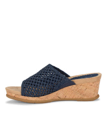 Baretraps Flossey Wedge Slide Sandal Dark Denim