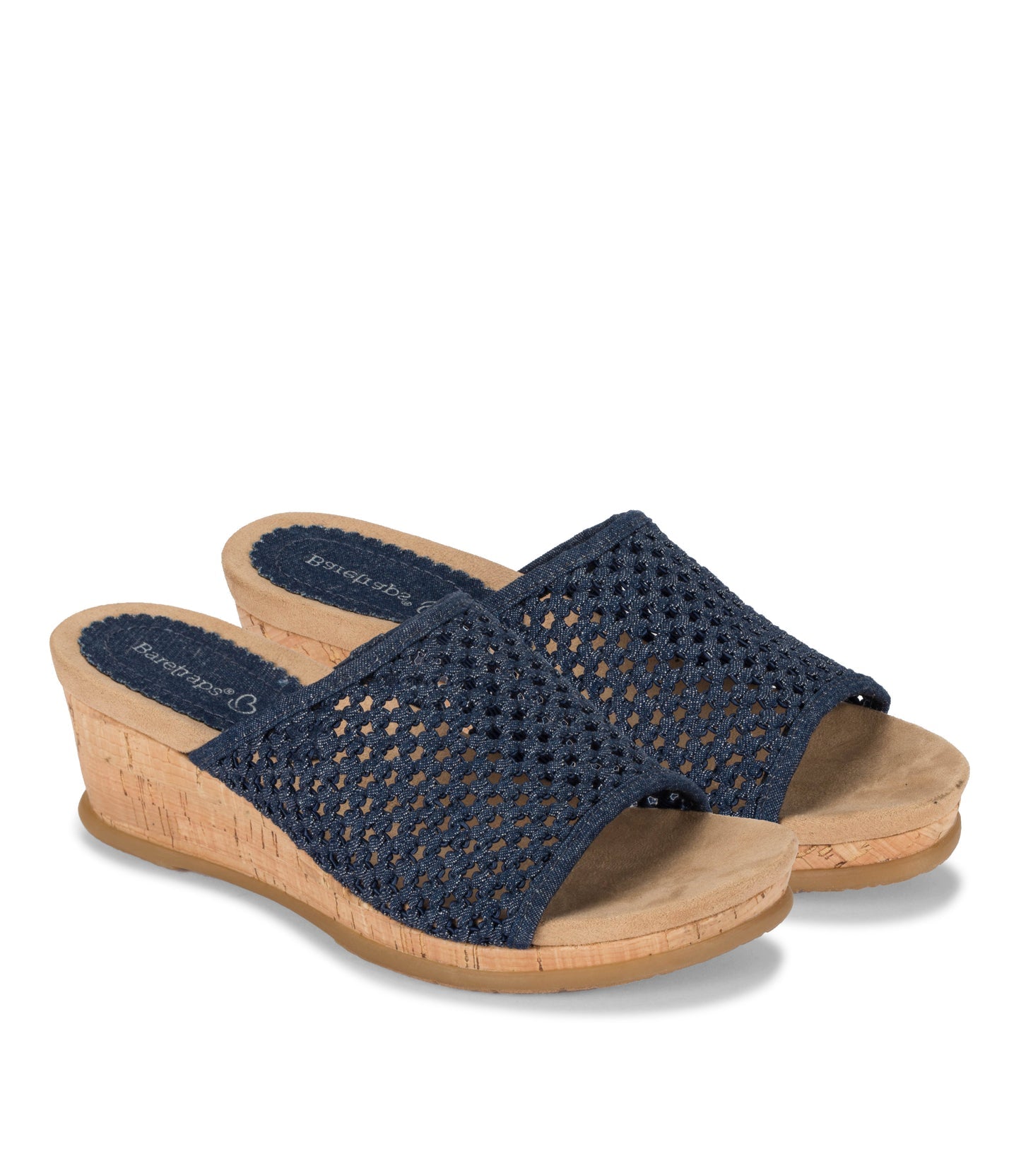Baretraps Flossey Wedge Slide Sandal Dark Denim