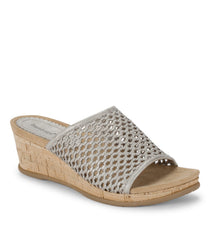 Baretraps Flossey Wedge Slide Sandal Champagne
