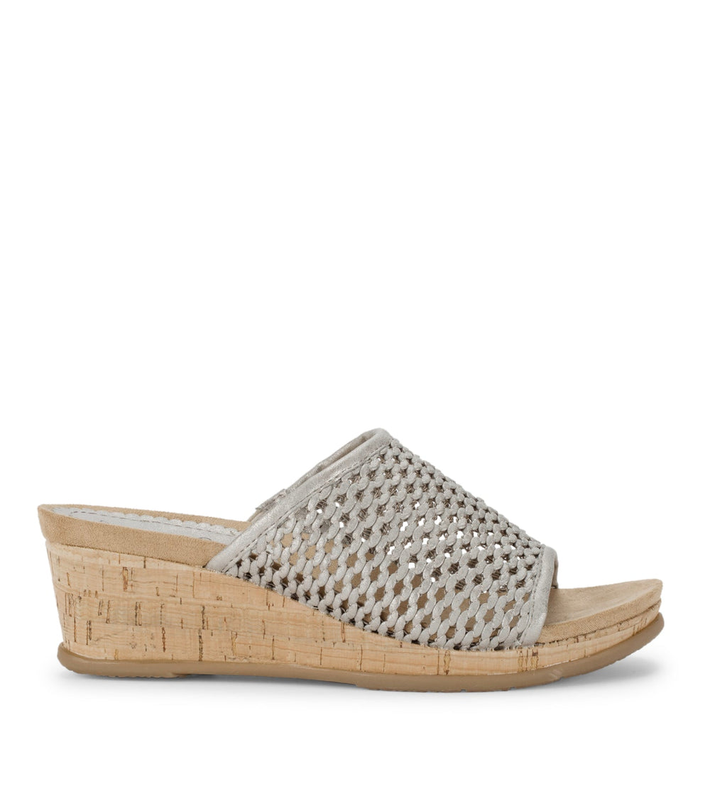 Baretraps Flossey Wedge Slide Sandal Champagne