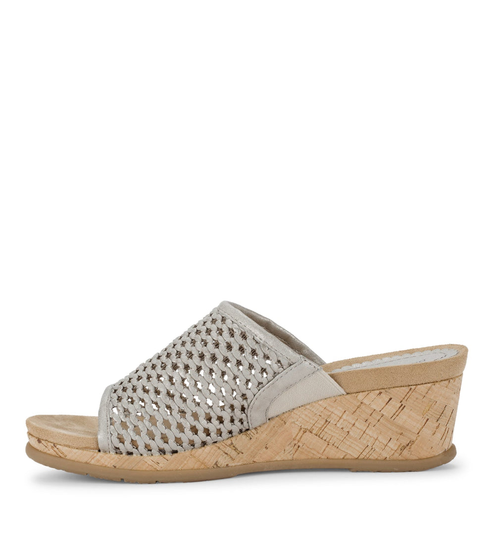 Baretraps Flossey Wedge Slide Sandal Champagne
