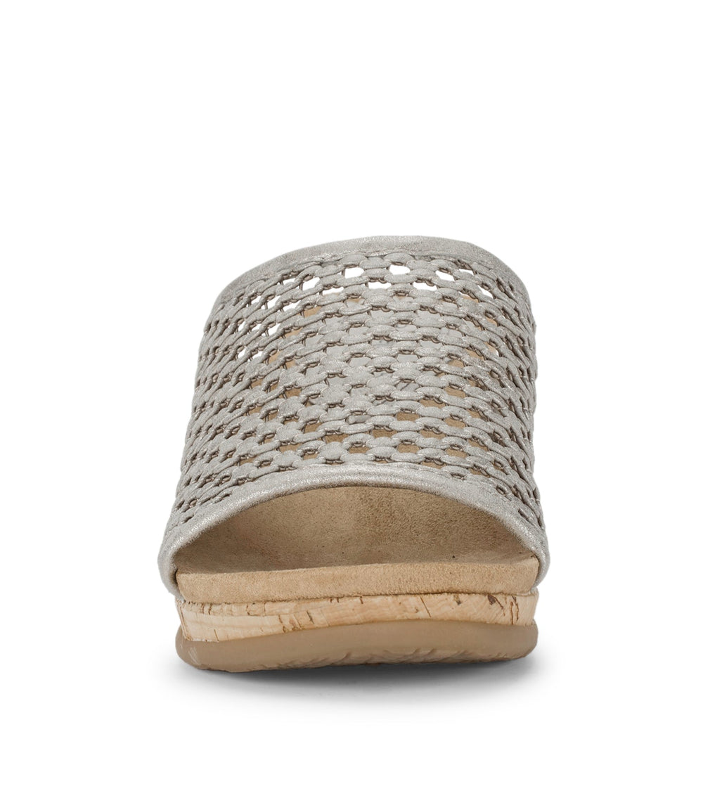 Baretraps Flossey Wedge Slide Sandal Champagne